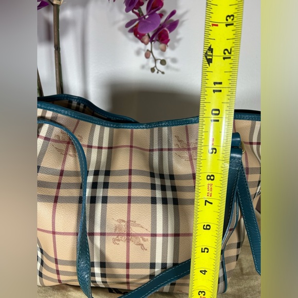 Authentic Burberry Shoulder Bag Tote Bag PVC/Leather Beige +Dust Bag - Picture 10 of 13